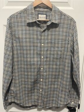 American Eagle Men’s Super Soft Plaid Shirt Size M – 100% Cotton